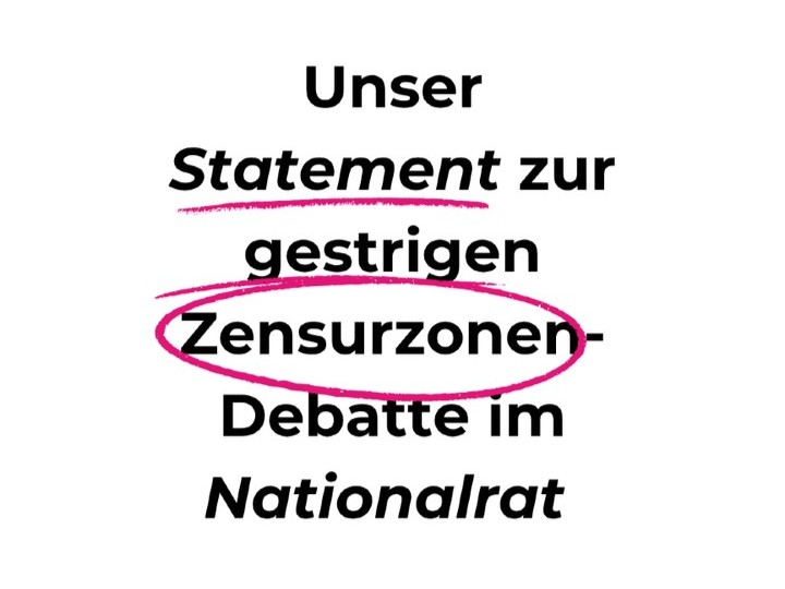 Unser Statement zur gestrigen Zensurzonen-Debatte im Nationalrat